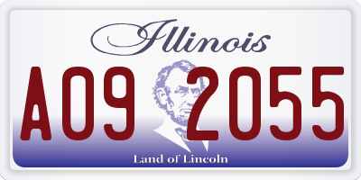 IL license plate A092055