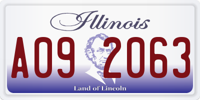 IL license plate A092063