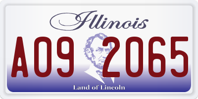IL license plate A092065