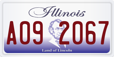 IL license plate A092067