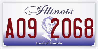 IL license plate A092068