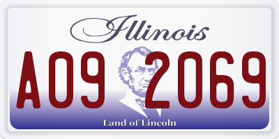 IL license plate A092069