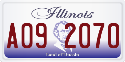 IL license plate A092070