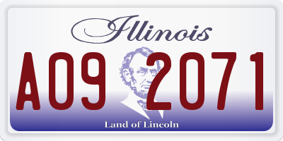IL license plate A092071