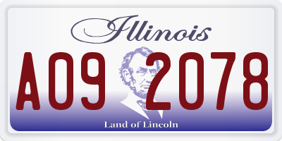 IL license plate A092078