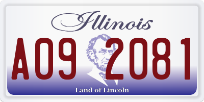IL license plate A092081