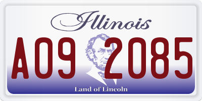 IL license plate A092085