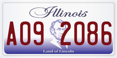 IL license plate A092086
