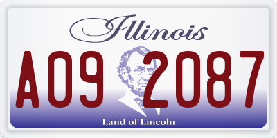 IL license plate A092087