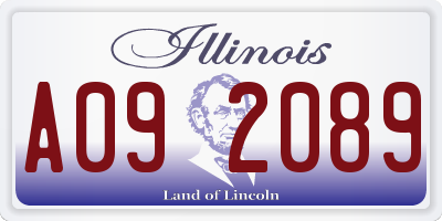 IL license plate A092089