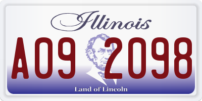 IL license plate A092098