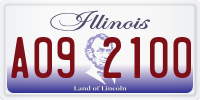 IL license plate A092100