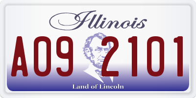 IL license plate A092101