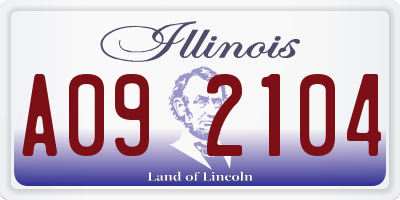 IL license plate A092104