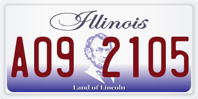IL license plate A092105