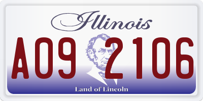 IL license plate A092106