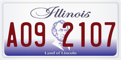IL license plate A092107