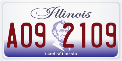IL license plate A092109
