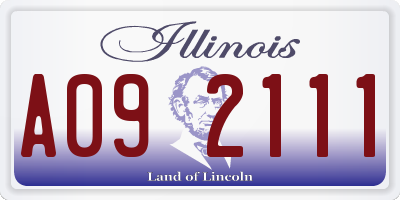 IL license plate A092111