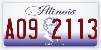 IL license plate A092113