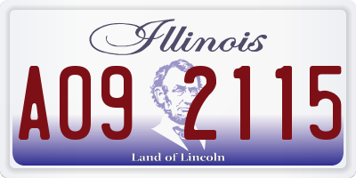 IL license plate A092115