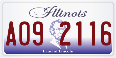 IL license plate A092116