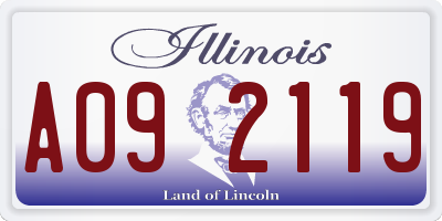 IL license plate A092119