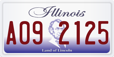 IL license plate A092125