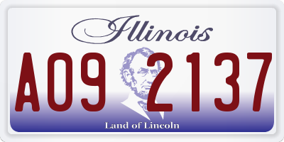 IL license plate A092137