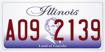 IL license plate A092139