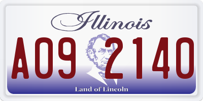IL license plate A092140