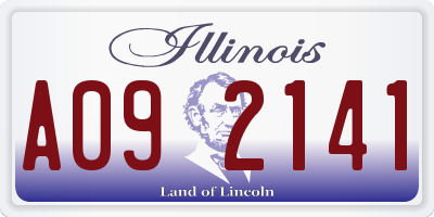 IL license plate A092141