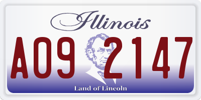 IL license plate A092147