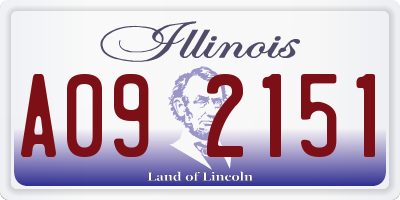 IL license plate A092151