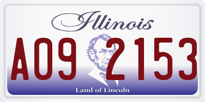 IL license plate A092153