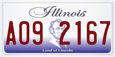 IL license plate A092167
