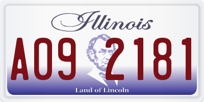 IL license plate A092181