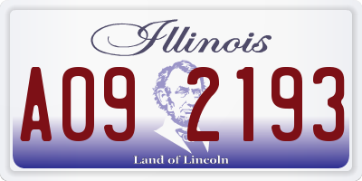 IL license plate A092193