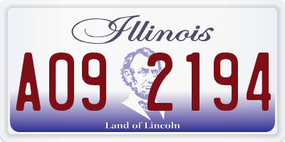 IL license plate A092194
