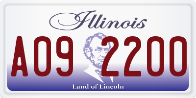 IL license plate A092200