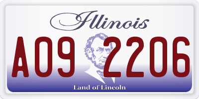IL license plate A092206