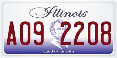IL license plate A092208
