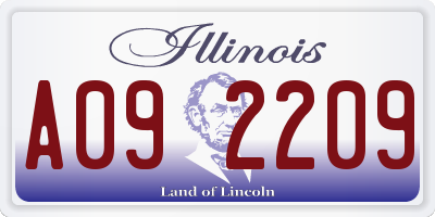 IL license plate A092209