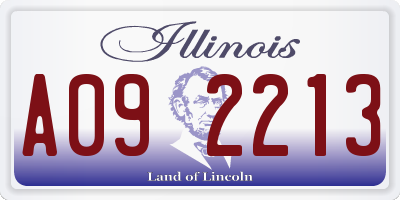 IL license plate A092213