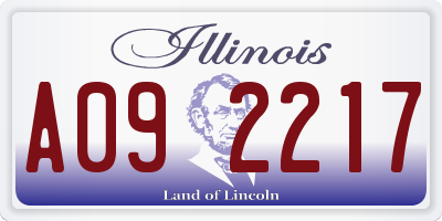 IL license plate A092217