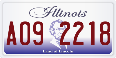 IL license plate A092218