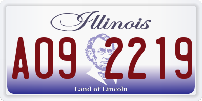 IL license plate A092219