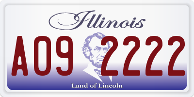 IL license plate A092222