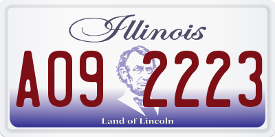 IL license plate A092223