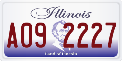IL license plate A092227